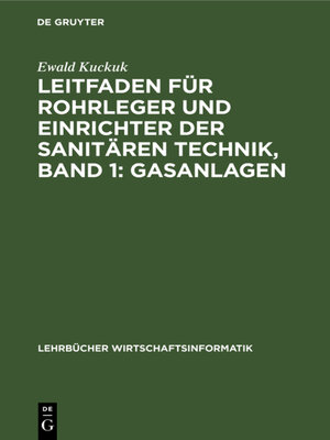 cover image of Leitfaden für Rohrleger und Einrichter der sanitären Technik, Band 1
